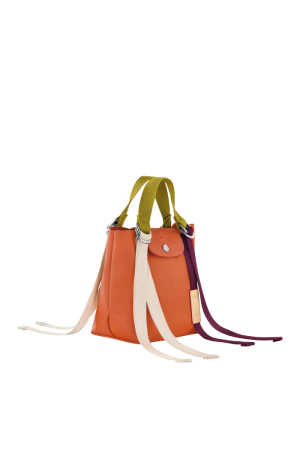 sac à main XS Longchamp Le Pliage Re-Play en toile orange