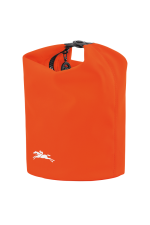pochette seau Longchamp Le Pliage Scuba en toile orange