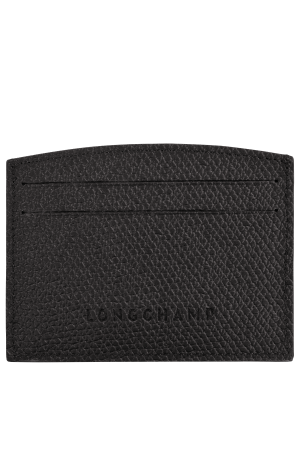 Porte-cartes en cuir noir roseau longchamp