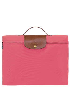 porte-documents Longchamp Le Pliage Original rose en toile et cuir