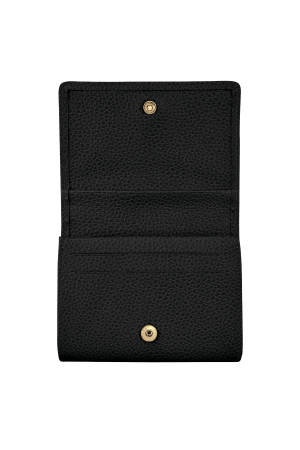Porte-monnaie en cuir noir longchamp