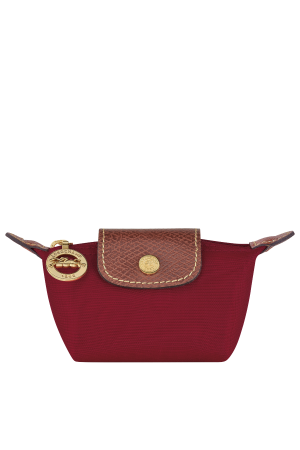 porte-monnaie mini zippé longchamp rouge