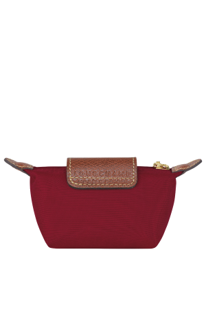 porte-monnaie mini zippé longchamp rouge