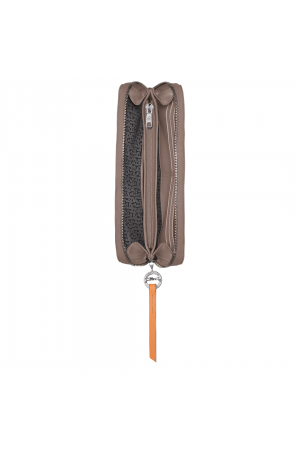 Portefeuille long pliage city taupe 