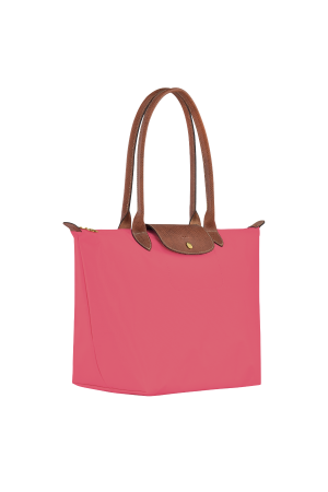 sac cabas L Longchamp Le Pliage Original rose en toile et cuir