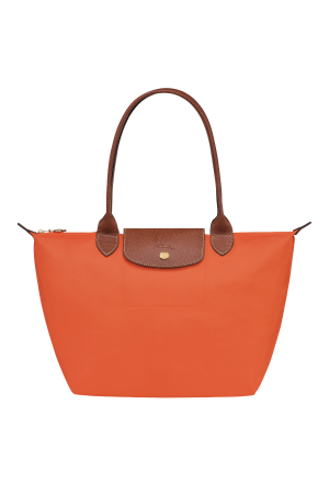 sac cabas M Longchamp Le Pliage Original en toile et cuir orange