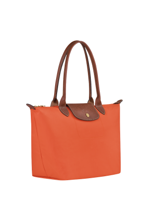 sac cabas M Longchamp Le Pliage Original en toile et cuir orange