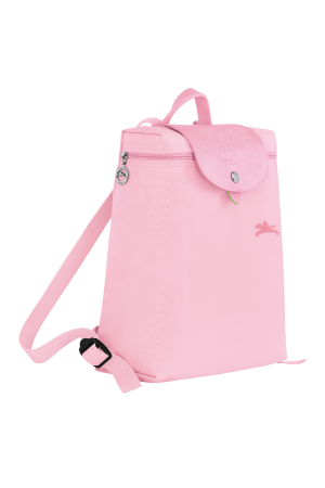 sac à dos Longchamp Le Pliage Green en toile rose