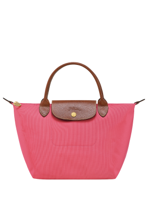 sac à main S Longchamp Le Pliage Original en toile rose et cuir