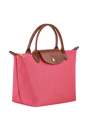 sac à main S Longchamp Le Pliage Original en toile rose et cuir