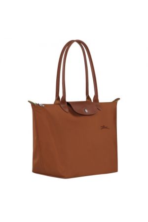 sac cabas L Longchamp Le Pliage Green en toile recyclée camel