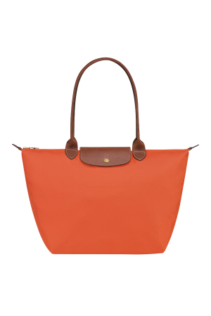 sac cabas L Longchamp Le Pliage Original en toile et cuir orange