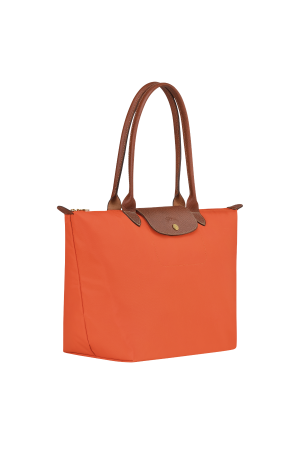 sac cabas L Longchamp Le Pliage Original en toile et cuir orange