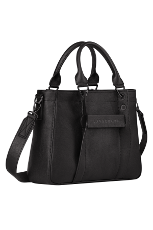 sac à main M Longchamp 3D en cuir noir