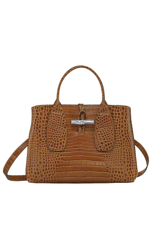 Sac à main M Roseau Croco - LONGCHAMP