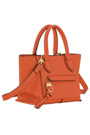 sac à main S Longchamp Mailbox en cuir orange