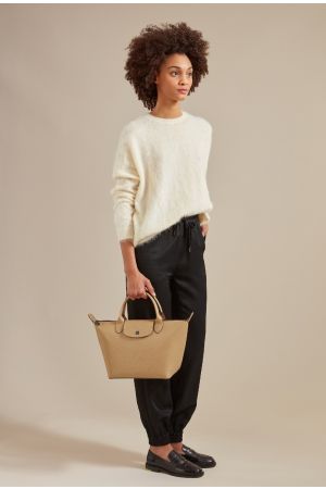 Sac porté main S - Le pliage cuir - beige