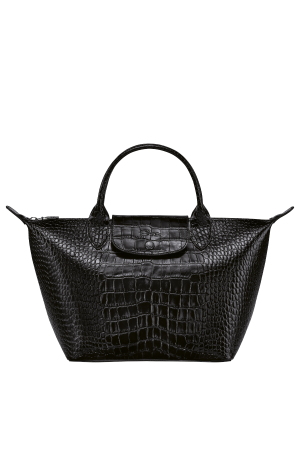 Sac porté main pliage cuir croco 