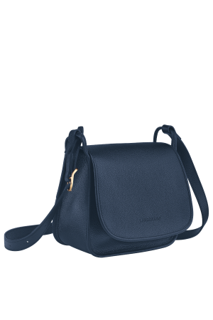 Sac rabat cuir foulonné longchamp navy