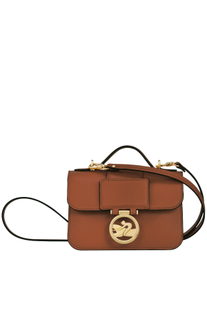 Minin sac rabat en cuir cognac longchamp