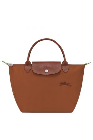 sac à main S Longchamp Le Pliage Green en toile recyclée camel