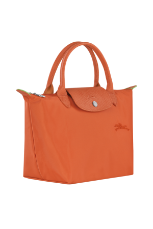 sac à main S Longchamp Le Pliage Green en toile et cuir orange
