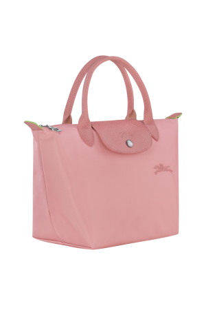 sac à main S Longchamp Le Pliage Green en toile et cuir rose