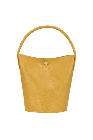 Sac seau Le Pliage CUIR face fermé jaune 