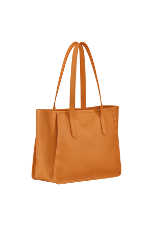 Sac cabas épaule en cuir orange foulonné longchamp