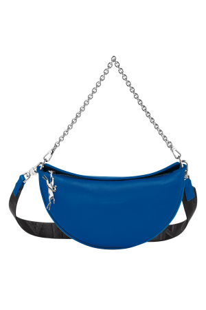 sac bandoulière Longchamp Smile en cuir bleu ciel