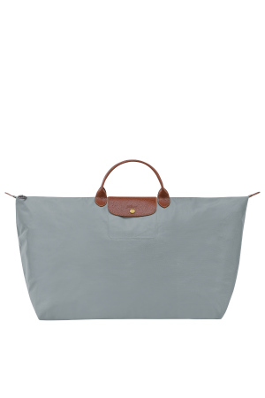 sac de voyage M Longchamp Le Pliage Original en toile gris et cuir