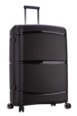 valise rigide 75cm 4 roues Snowball en polypropylène noir