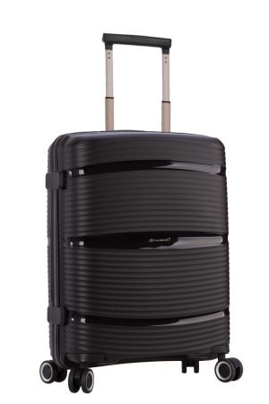 valise cabine 55cm 4 roues Snowball en polypropylène noir
