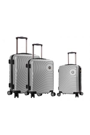 valise rigide 4 roues Snowball taille moyenne 65cm gris argent