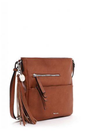 sac bandoulière Tamaris Adèle en similicuir grainé camel