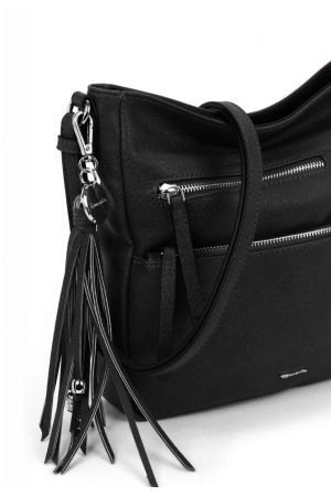 sac bandoulière Tamaris Adèle en similicuir grainé noir