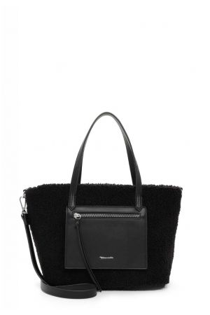 sac cabas Tamaris Margitta Margitta en peluche et similicuir noir