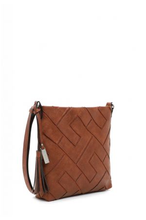 sac bandoulière Tamaris Marike en similicuir texturé camel