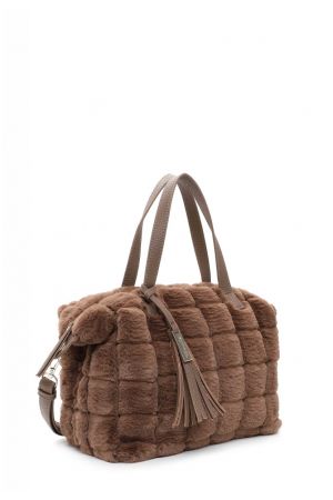 sac à main Tamaris Maura en fourrure synthétique marron