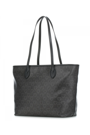 sac cabas Valentino Liuto en synthétique noir avec logo imprimé
