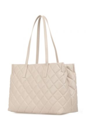 sac cabas Valentino Ocarina en synthétique matelassé beige