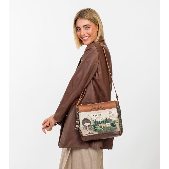 Anekke Borsa Forest Ovale Tracolla Multicolore – Sac à épaule écopelle Neuf