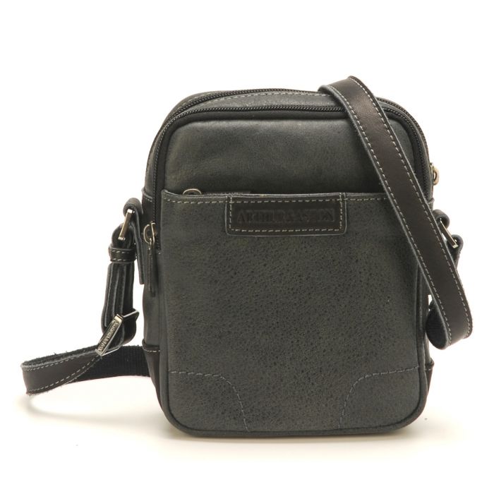 Mini sac bandoulière Arthur & Aston - cuir noir Noir Arthur