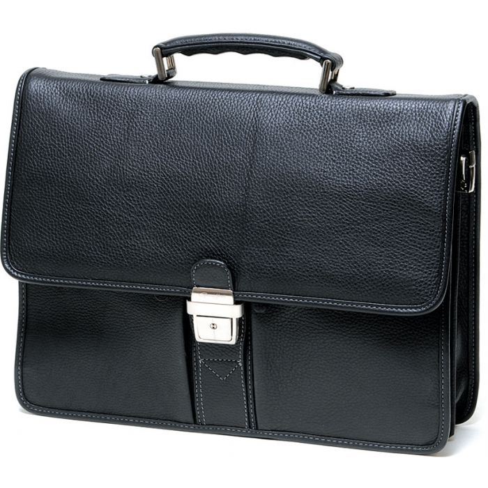 Cartable en cuir noir outlet