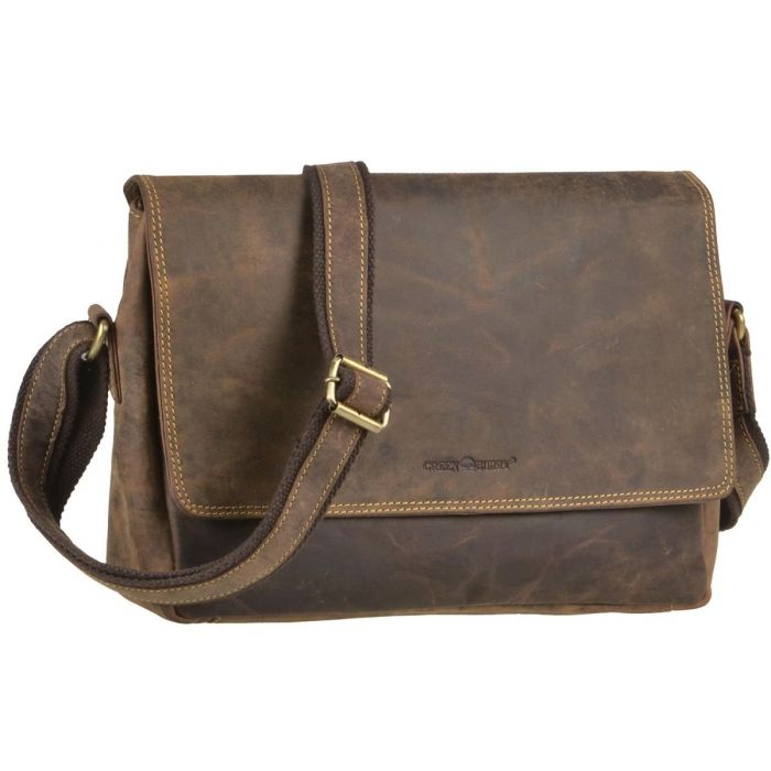 Sac bandouli re A4 cuir Vintage GREEN BURRY l SacBagage